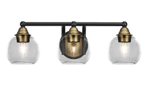 3 Light Bathroom Lighting In Matte Black & Brass Nickel (3423-MBBR-4100)