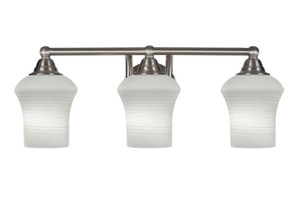 3 Light Bathroom Lighting In Brushed Nickel (3423-BN-681)