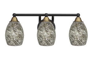 3 Light Bathroom Lighting In Matte Black & Brass Nickel (3423-MBBR-5054)