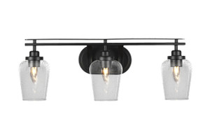 Odyssey 3 Light Bathroom Lighting In Matte Black (2613-MB-210)