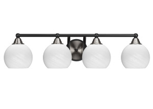 Paramount 4 Light Bath Bar In Matte Black & Brushed Nickel (3424-MBBN-4101)