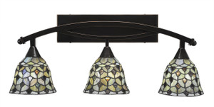 Bow 3 Light Bath Bar In Black Copper (173-BC-9965)