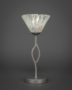 Revo 1 Light Table Lamp In Aged Silver (140-AS-7195)