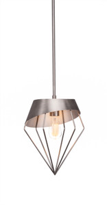 Neo 1 Light Pendant In Brushed Nickel (1502-BN-LED18C)