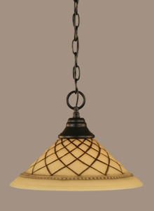 1 Light Pendant In Matte Black (10-MB-7182)