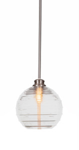 Malena 1 Light Pendant In Brushed Nickel (72-BN-5120) Malena 1 Light Pendant In Brushed Nickel (72-BN-5120)
