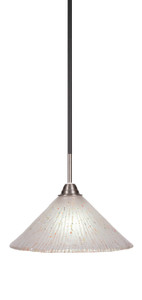 Paramount 1 Light Pendant In Matte Black & Brushed Nickel (3401-MBBN-701)