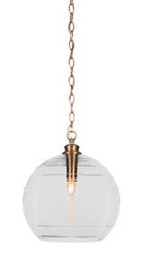 Malena 1 Light Pendant In New Age Brass (90-NAB-5140)