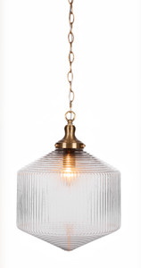 Carina 1 Light Pendant In New Age Brass (98-NAB-4680)