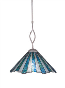 Revo 1 Light Pendant In Aged Silver (241-AS-932)