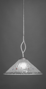Revo 1 Light Pendant In Aged Silver (241-AS-711)