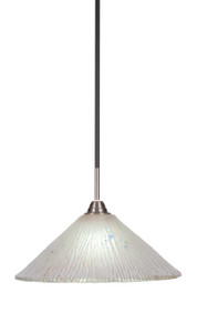 Paramount 1 Light Pendant In Matte Black & Brushed Nickel (3401-MBBN-711)