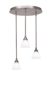 Empire 3 Light Cluster Pendalier In Brushed Nickel Finish (2183-BN-4761)