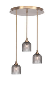 Empire 3 Light Cluster Pendalier In New Age Brass Finish (2183-NAB-4912)