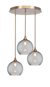 Empire 3 Light Cluster Pendalier In New Age Brass Finish (2183-NAB-4352)