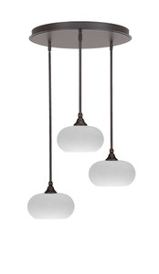 Empire 3 Light Cluster Pendalier In Dark Granite Finish (2183-DG-214)