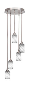 Empire 5 Light Cluster Pendalier In Brushed Nickel Finish (2145-BN-3009)