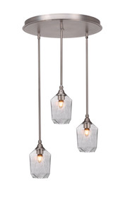 Empire 3 Light Cluster Pendalier In Brushed Nickel Finish (2183-BN-4462)
