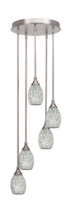 Empire 5 Light Cluster Pendalier In Brushed Nickel Finish (2145-BN-4165)