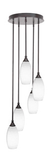 Empire 5 Light Cluster Pendalier In Espresso Finish (2145-ES-4041)