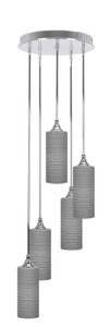 Empire 5 Light Cluster Pendalier In Chrome Finish (2145-CH-4092)