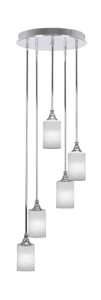 Empire 5 Light Cluster Pendalier In Chrome Finish (2145-CH-3001)