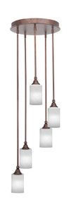 Empire 5 Light Cluster Pendalier In Bronze Finish (2145-BRZ-3001)