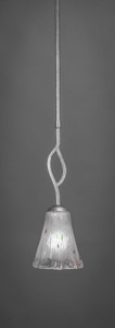 Revo 1 Light Mini Pendant In Aged Silver (240-AS-721)