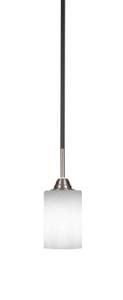 Paramount 1 Light Mini Pendant In Matte Black & Brushed Nickel (3401-MBBN-310)