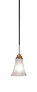 Paramount 1 Light Mini Pendant In Matte Black & Brass (3401-MBBR-721)
