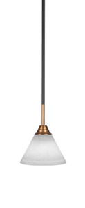 Paramount 1 Light Mini Pendant In Matte Black & Brass (3401-MBBR-312)