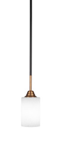 Paramount 1 Light Mini Pendant In Matte Black & Brass (3401-MBBR-310)