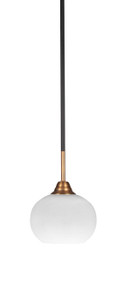 Paramount 1 Light Mini Pendant In Matte Black & Brass (3401-MBBR-212)