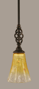 Elegante 1 Light Mini Pendant In Dark Granite (80-DG-724)