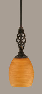 Elegante 1 Light Mini Pendant In Dark Granite (80-DG-625)