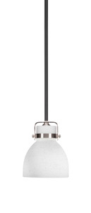 Easton 1 Light Mini Pendant In Matte Black & Brushed Nickel (1941-MBBN-4111)