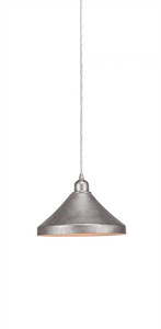 Vintage 1 Light Mini Pendant In Aged Silver Finsih (282-AS-418) Vintage 1 Light Mini Pendant In Aged Silver Finsih (282-AS-418)