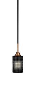 Paramount 1 Light Mini Pendant In Matte Black & Brass (3401-MBBR-4069)