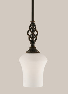 Elegante 1 Light Mini Pendant In Dark Granite (80-DG-681)