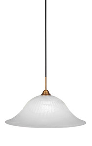 Paramount 1 Light Mini Pendant In Matte Black & Brass (3401-MBBR-5881)