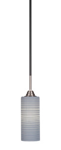 Paramount 1 Light Mini Pendant In Matte Black & Brushed Nickel (3401-MBBN-4092)