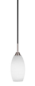 Paramount 1 Light Mini Pendant In Matte Black & Brushed Nickel (3401-MBBN-4041)