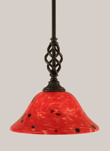 Elegante 1 Light Mini Pendant In Dark Granite (80-DG-116)