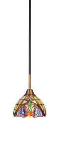 Paramount 1 Light Mini Pendant In Matte Black & Brass (3401-MBBR-9445)