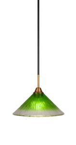 Paramount 1 Light Mini Pendant In Matte Black & Brass (3401-MBBR-447)