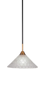 Paramount 1 Light Mini Pendant In Matte Black & Brass (3401-MBBR-441)