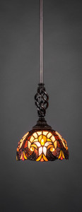 Elegante 1 Light Mini Pendant In Dark Granite (80-DG-9945)