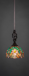 Elegante 1 Light Mini Pendant In Dark Granite (80-DG-9925)