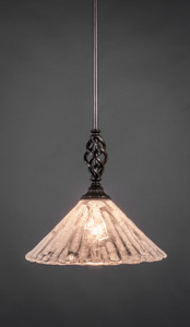 Elegante 1 Light Mini Pendant In Dark Granite (80-DG-709)