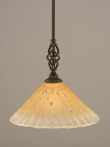 Elegante 1 Light Mini Pendant In Dark Granite (80-DG-700)